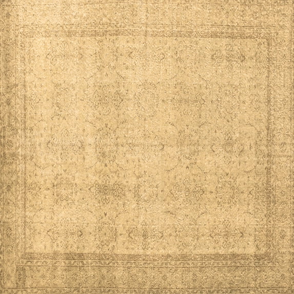 Ahgly Company Indoor Square Persian Brown Traditional Area Rugs, 3' Square