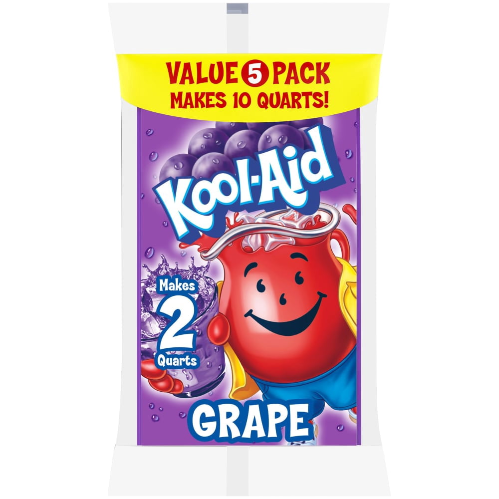 Kool-Aid Zero Sugar Grape Drink Mix Packet Value Pack 5 ct - 5 Pack
