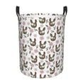thumbnail image 6 of Picia Flowe Rooster Large Laundry Basket, Waterproof, Freestanding Laundry Hamper, Collapsible Tall Clothes Hamper with Extended Handles-Medium, 6 of 8