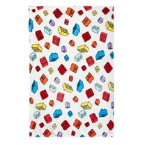Official Lego Fleece Blanket | Toy Building Block Design Super Soft Warm Throw | Perfect For Toddler Bedrooms Camping & Sleepovers | Size 40x59”