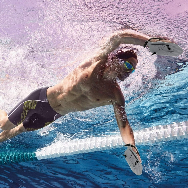 Swim Hand Paddles Swim Training Contoured Exercise Adjustable
