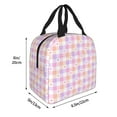 thumbnail image 2 of Rateoe Heart Buffalo Plaid Pattern Insulated Lunch Bag with Thick Aluminum Foil Lunch Tote Bag with Front Pocket for Men and Women, Ideal for Work, School, Picnics, and Travel, 2 of 5
