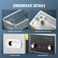 thumbnail image 6 of KFFKFF 3L Digital Ultrasonic Cleaning Device with Heating Function and Timer, Including Basket, 120W Power for Efficient Cleaning of Watches, Eyewear, Coins, and Metal Components, 6 of 9