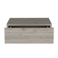 thumbnail image 4 of Floating Nightstand with Rustic Wooden Storage Drawers, Modern Wall Mounted Bedside Table, Wall Storage Decorative Cabinet for Bedroom, Living Room, Student Dormitory, Light Gray, 4 of 7