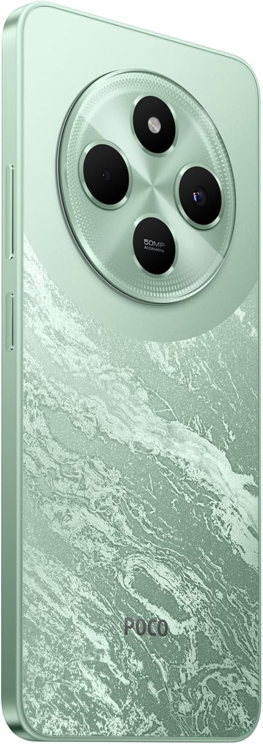 Poco C75 4G LTE GSM (128GB + 6GB) 50MP Triple Camera 6.88" Octa Core (for T-Mobile, Mint, Tello, Metro) Unlocked + (w/Fast 33w Car) (Green)
