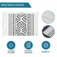 thumbnail image 6 of Black Boho Placemats Set of 4, Vintage Southwestern Geometric Stripes Placemats for Dining Table, Place Mats for Kitchen Tabletop, Waterproof Wipeable Dining Table Mats Set, 6 of 9