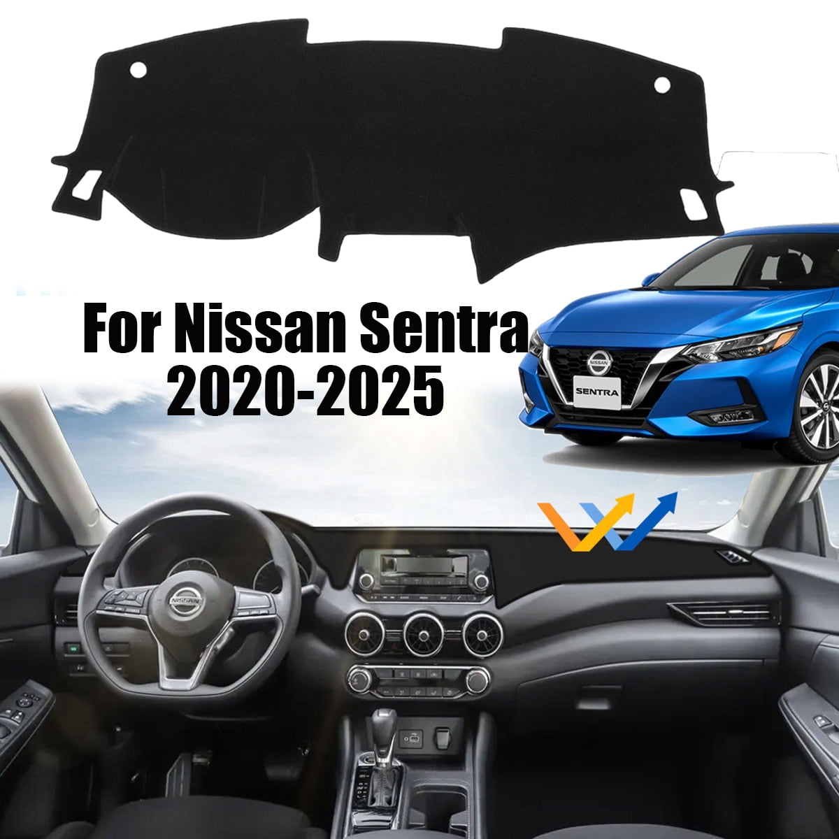 For Nissan Sentra 2020-2025 Car Dash Cover Mat Dashboard Pad Sun Cover Protector