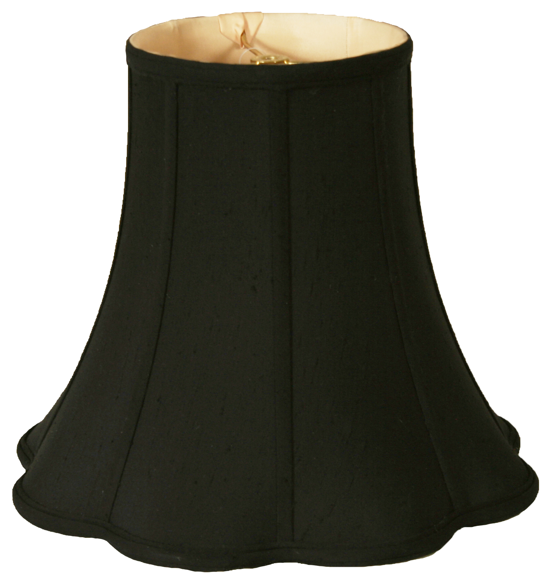 Royal Designs Scalloped Bell Designer Lamp Shade 4.5 x 9 x 7.75 Beige