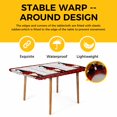 thumbnail image 4 of Red Valentine's Day Table Cloths for 4 Foot Rectangle Tables, Roses Gnomes Love Heart Plaid Vintage Patio Waterproof Elastic Fitted Tablecloths, Washable Rectangular Table Cover for Camping, 4 of 8