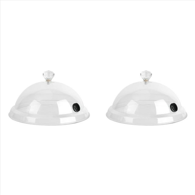 2X Campana Ahumada de Cocina Molecular, Tapa de Alimenticio, Cubierta Tipo para Accesorio de Ahumador, Infusor de Humo, Cubierta para Bistec y Pastel C