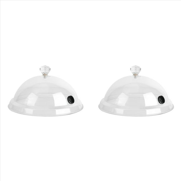 2X Campana Ahumada de Cocina Molecular, Tapa de Alimenticio, Cubierta Tipo para Accesorio de Ahumador, Infusor de Humo, Cubierta para Bistec y Pastel C