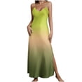 thumbnail image 2 of Nuoqisi Women Summer Long Dress Casual Slip Fashion Sleeveless Spaghetti Strap Bodycon Split Maxi Dresses for Women, 2 of 8