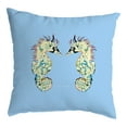 thumbnail image 2 of Betsy Drake KS388B 12 x 12 in. Betsys Seahorses Light Blue Background Non-Corded Indoor & Outdoor Pillow, 2 of 2