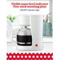 thumbnail image 4 of Betty Crocker 12-Cup Drip Coffee Maker with Heat Resistant Glass Carafe, Removable Filter Holder for No. 4 Cone Filters, Pause & Pour, Water Level Gauge, Non-Stick Warming Plate, BC-5729W, White, 4 of 7