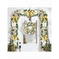 thumbnail image 7 of 5.9FT Pre-Lit Flocked Christmas Garland with Gold Bows - Indoor/Outdoor Home Holiday Decor, 7 of 7