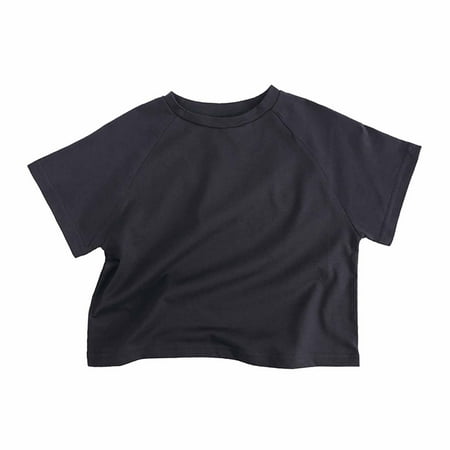 XuJwPNcy 9M-6Y Infant Baby Cotton Tops Unisex Lightweight Breathable Short Sleeve T Shirt Toddler Basic Thin Summer Tees