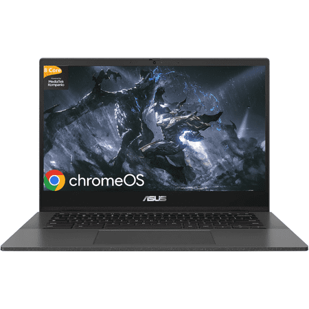 ASUS Chromebook 14" FHD Anti-Glare Laptop, 8 Core MediaTek Kompanio 520, 4GB RAM, 320GB Storage, Webcam, WiFi 6, Bluetooth, Chrome OS
