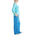 thumbnail image 3 of Goodnight Kiss Twilight Tales Dream Knit 3/4 Sleeve and Pants Pajama Set, Aqua/Cats, XL, 3 of 7