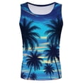thumbnail image 4 of Beach Tank Top Men Lightweight Breathable Coconut Tree Graphic Sleeveless Shirt Casual Hawaii Vacation Shirts, 4 of 6