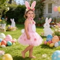 thumbnail image 5 of Shadoumai Easter Day Dresses Toddler Girls Easter's Day Cartoon Bunny Summer Sleeveless Loose Cozy Beach Dresses Sundress Summer Dresses for Girl, 5 of 9