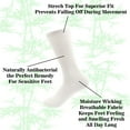 thumbnail image 2 of BambooMN Men's Rayon from Bamboo Fiber Ultra Breathable Crew Socks - White - Size (6-10) - 2 Pairs, 2 of 6