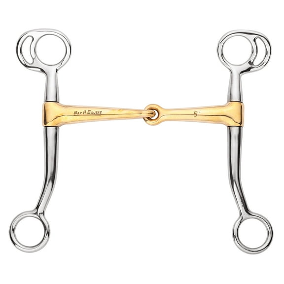 BAR H EQUINE Tom Thumb Bit with Single-Jointed Copper Mouthpiece