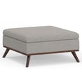 thumbnail image 1 of Owen Pouf de Rangement Carré pour Table Basse de 36 Po L en Tissu Polyester Gris Nuage, 1 of 8