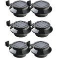 thumbnail image 1 of 6 Pack Solar Powered LED Gutter Lights, Fence, Roof, Gutter, Garden, Yard, Wall, Black, 1 of 5