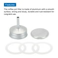thumbnail image 4 of Uxcell Stovetop Espresso Maker Parts 1 Filter 3 Silicone Gasket Seals,1 Funnel 74x64x4.5mm for 9-Cup Coffee Maker Pot, 4 of 6