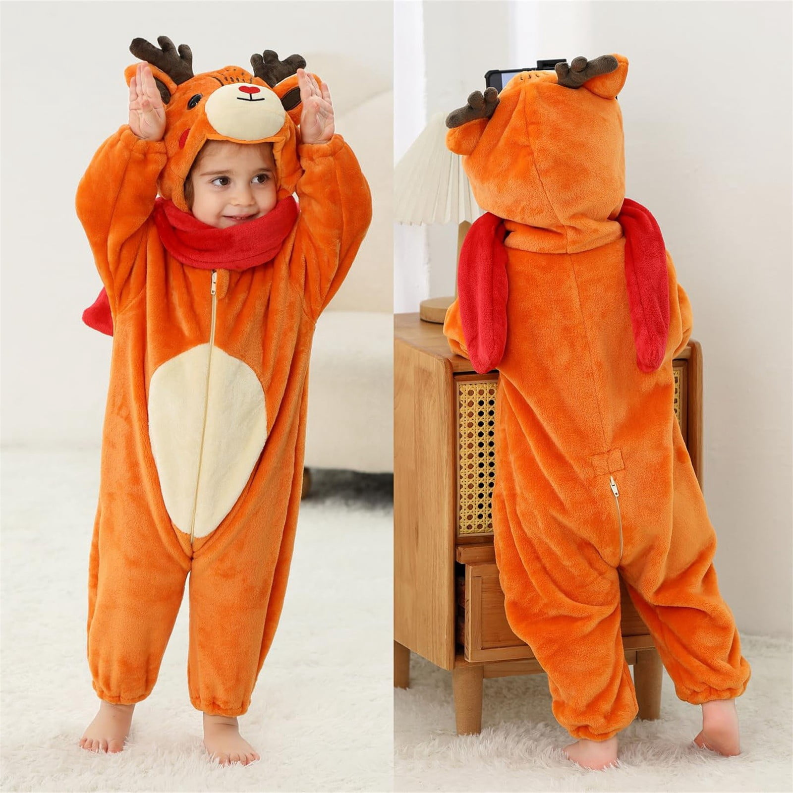 FDDMis Toddler Halloween Outfit Christmas Outfits Onesies 0-3 Months Girl 3 Month Boy Clothes Kid Clothes for 11 Year Old Girls Baby Clothes 9-12, Orange 5-6 Years