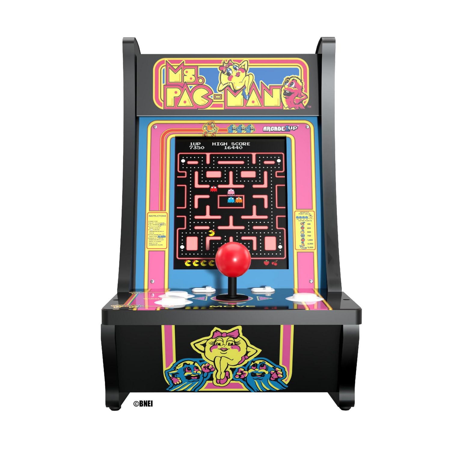 Arcade1Up Ms. PAC-MAN Countercade 5 Games in 1, Countercade