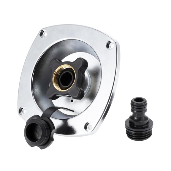 RV City Water Inlet Connection Camper Water Fill Inlet Pressure Reducing Fill Hatch w/Brass Check Valve/Quick Connector for RV Marine Camper Boat Trailer Motorhome Silver Tone