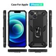 thumbnail image 2 of CASEFIV iPhone 15 Case,Rugged Military Grade Anti-Fall Shockproof Heavy Duty Protective Phone Case with Kickstand Magnetic Ring Stand Full Body Case for Boys Mens,Black, 2 of 7