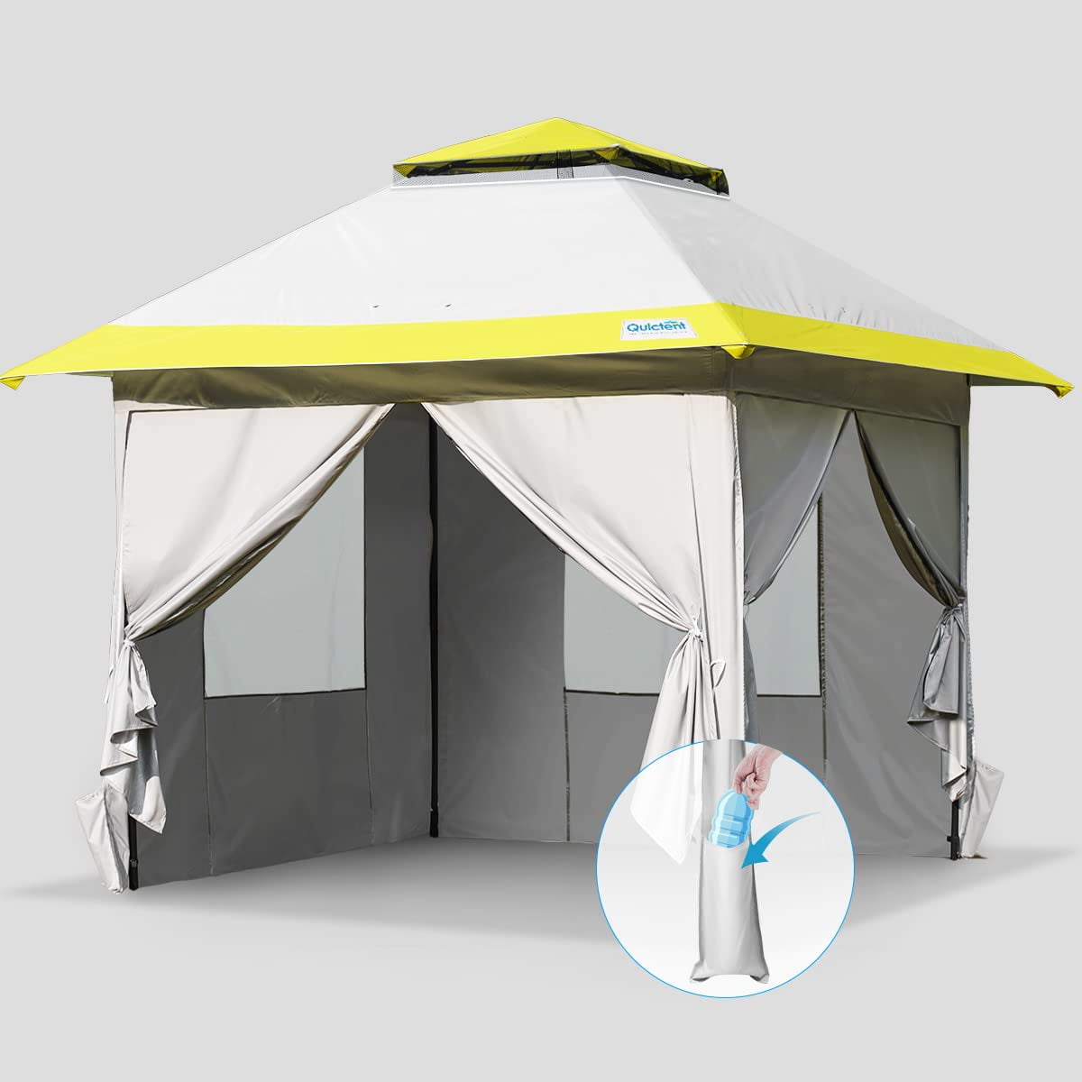 10'x10' Heavy Duty Canopy Party Tent Gazebo 4 Side Walls Waterproof Oxford Cloth 