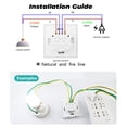 thumbnail image 2 of Interruptor de luz inteligente de pared de 100-240 V Interruptor inalámbrico de inducción de ondas infrarrojas (blanco), 2 of 6