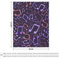 thumbnail image 2 of Colorful Music Notes Soft Throw Blanket Lightweight Flannel Plush Fuzzy Blankets Gift for Women Kids Boys Teens 50X60 in, 2 of 6