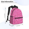 thumbnail image 4 of Haiem Leopard Lightweight Backpack for School, Classic Basic Water Resistant Casual Daypack for Travel with Bottle Side Pockets, 4 of 8
