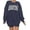 Blue-01, variant on Womens Aunt Sweatshirt Auntie Letter Print Long Sleeve Pullover Top