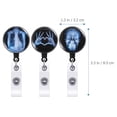 thumbnail image 3 of EeaseCA 3Pcs Radiology Skeleton Skull Pattern Badge Reel Holder Retractable ID Card Key Holder, 3 of 5