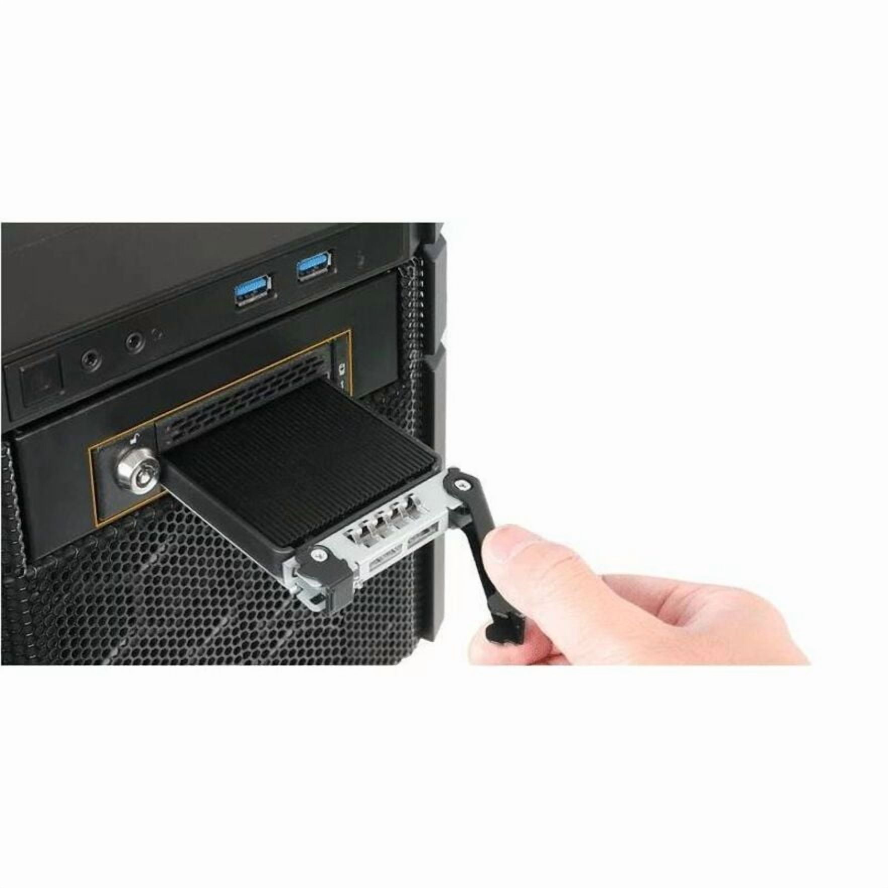 Icy Dock ToughArmor MB833MK-B V2 Drive Enclosure for 3.5" M.2, PCI Express NVMe 4.0 - SFF-8654 SlimSAS Host Interface Internal - Black (mb833mk-bv2)