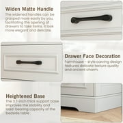 IDEALSOUL Nightstand for bedroom, White Farmhouse End Table with Charging Station, 3 Drawers Storage