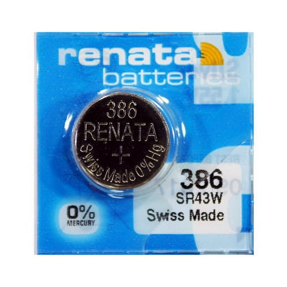 10-Pack 386 / 301 / SR43SW Renata Silver Oxide Button Battery