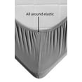 thumbnail image 4 of California King Size Anthracite Plain Adult Fitted Sheet 100% Cotton 1-Piece by Rosyn Home, 4 of 5