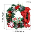 thumbnail image 3 of Couronnes de Noël Suspendues pour Porte d'Entrée avec Baies Rouges et Flocons de Neige, Couronnes Artificielles pour Jardin, Mur, Porte d'Entrée, Étagère, Fenêtre, Salon, 3 of 6