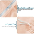 thumbnail image 5 of 600 Thread Count Egyptian Cotton 3-Piece Pinch Pleated Duvet Cover Set with Zipper Closure - Wyoming King Size ( 100" x 114" ) Inches, (Peach), 5 of 5