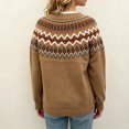 thumbnail image 2 of JUUNthy Womens Cardigan Sweater, Button Down Long Sleeve Crew Neck Vintage Floral Knit Casual Outwear Brown S, 2 of 15