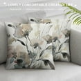 thumbnail image 3 of PHYHOO Brown White Grey Pillow Covers  Flower Throw Pillow Cover for Couch Modern Decorative Watercolor Floral Cushion Cover for Sofa Bedroom Living Room Farmhouse Home Decor, 3 of 5