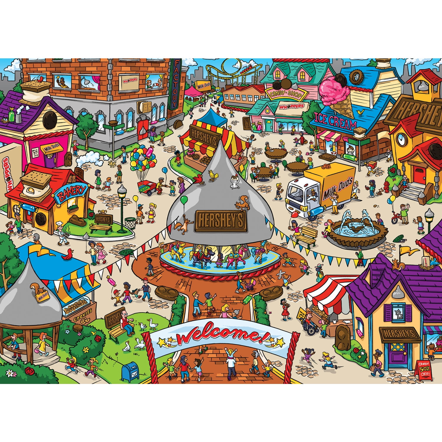MasterPieces 100 Piece Jigsaw Puzzle - 101 Things to Spot in Hersheyville