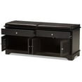 thumbnail image 4 of Baxton Studio Leo Faux Leather Shoe Storage Bench in Dark Brown, 4 of 9