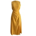 thumbnail image 5 of B91xZ Robes d'Été pour Femmes Robe de Cocktail à Volants pour Invité de Mariage Robe de Retour à la Maison à Fleurs, Jaune TG, 5 of 5